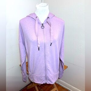 Danskin Pleated Studio Zip Up Hoodie Sweatshirt